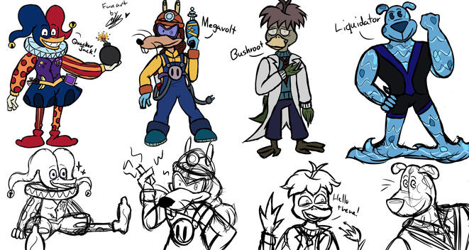 Darkwing Duck characters fanart Darkwing Duck characters fanart